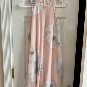 Calvin Klein light Pink and Cream Dress